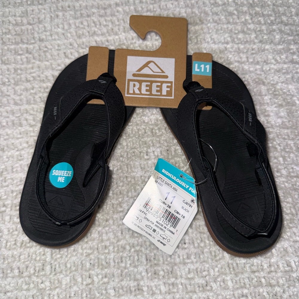 Reef Comfortable Black Sandals